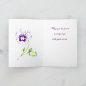 KleindochterAfstuderen Waterverf Bedankkaart (Binnen)