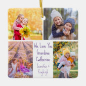 Kleindochters Foto Custom Oma Christmas Keramisch Ornament (Voorkant)