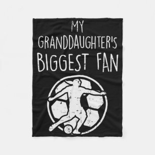 KleinDochters Grootste Fan Voetbal Grandpa Fleece Deken