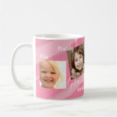 Kleindochters Roze Strepen Fotocollage Mok (Links)