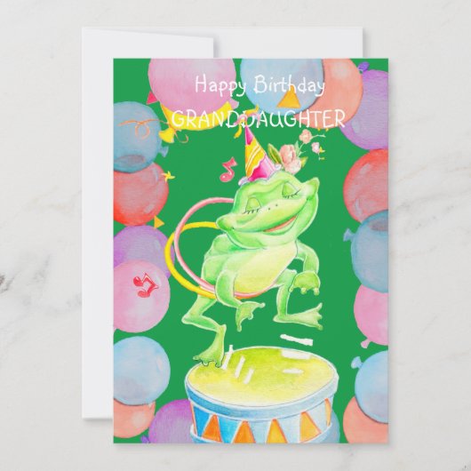 Kleindochter's Verjaardagsgroeten Kaart. Bedankkaart (Voorkant)