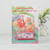 KleindochterskerstWenskaart Feestdagenkaart (Staand voorkant)