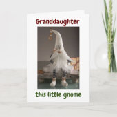 **KLEINDOGTER** PRETTIG KERSTFEEST VAN GNOME KAART (Voorkant)