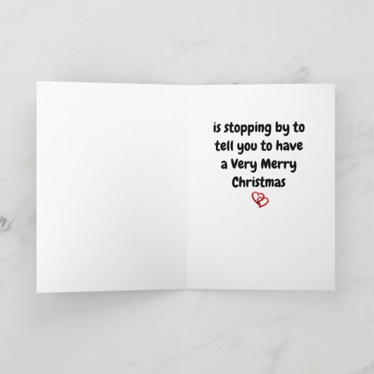 **KLEINDOGTER** PRETTIG KERSTFEEST VAN GNOME KAART (Binnen)