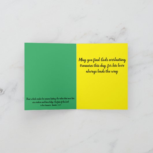 Kleine, 10 x 14 cm opgevouwen wenskaart kaart (Binnen)