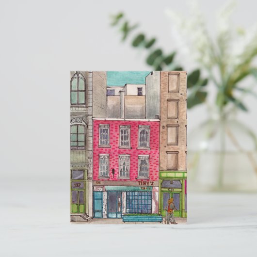 Kleine 135 en de balk boven Tribeca Manhattan NYC Briefkaart (Staand voorkant)