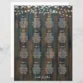 KLEINE 16 Tafel Rustic Wood Lace SEATING CHART (Voorkant / Achterkant)