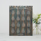 KLEINE 16 Tafel Rustic Wood Lace SEATING CHART (Staand voorkant)