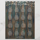 KLEINE 16 Tafel Rustic Wood Lace SEATING CHART (Voorkant)