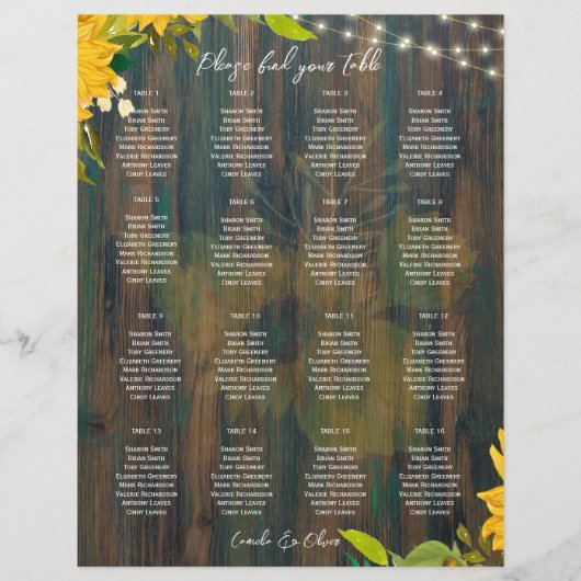 KLEINE 16 Tafel Rustieke Houten Lichtjes ZITPLAATS (Voorkant)