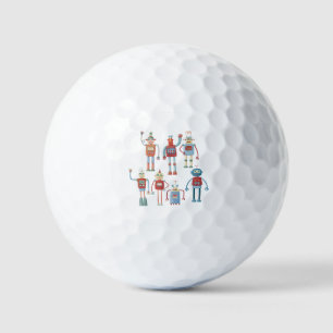 Kleine 1950s Stijlretro-robots Golfballen
