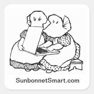 Kleine 1,5-inch Soennibonnet Smart Logo Vierkante Sticker