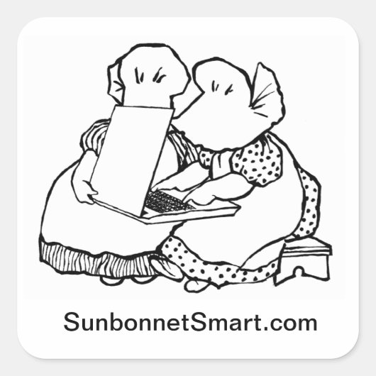 Kleine 1,5 inch Sunbonnet Smart Logo Stickers (Voorkant)