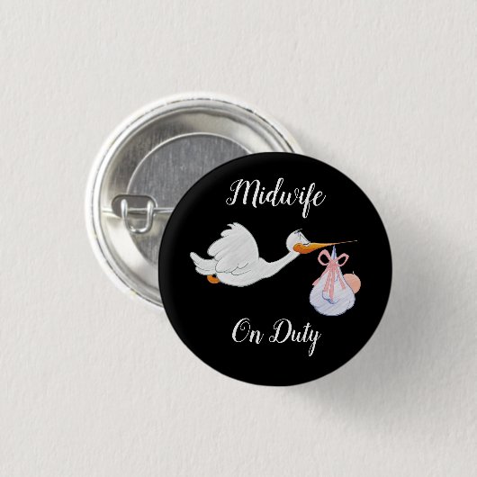 Kleine, 1¼-inch ronde Button met middenvrouw op di (Voorkant /achterkant)