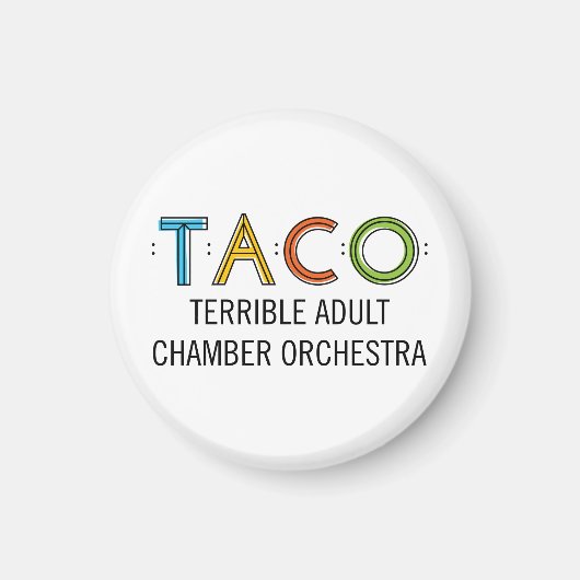Kleine 1¼" ronde taco magneet (Voorkant)