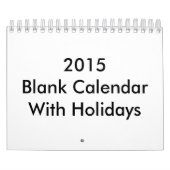 Kleine 2015 lege kalender met feestdagen (Hoes)