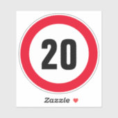 Kleine 20 mph-snelheidslimiet vinylstickers voor e sticker (Vel)