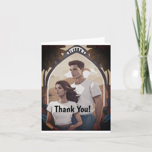 Kleine, 4-inch x 5,6-inch geheugenkaart Hartelijk  Bedankkaart (Voorkant)