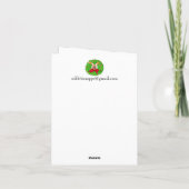 Kleine, 4-inch x 5,6-inch gevouwen notitiekaart (Achterkant)