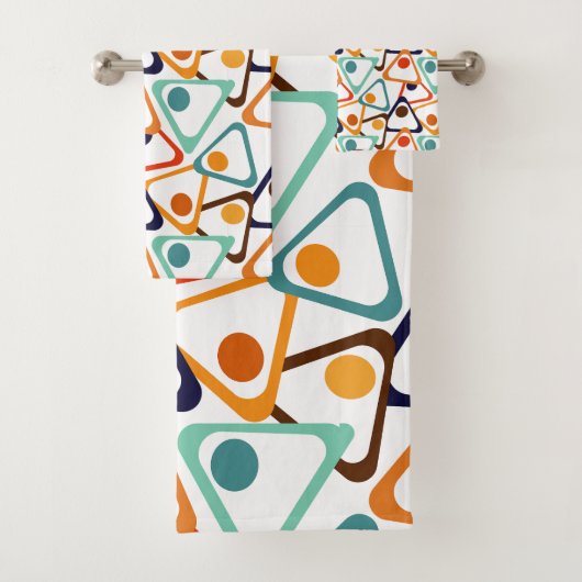 Kleine 70s Driehoeken Bad Handdoek (Insitu)