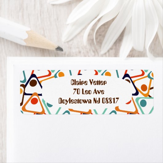 Kleine 70s Driehoeken Etiket (Insitu)