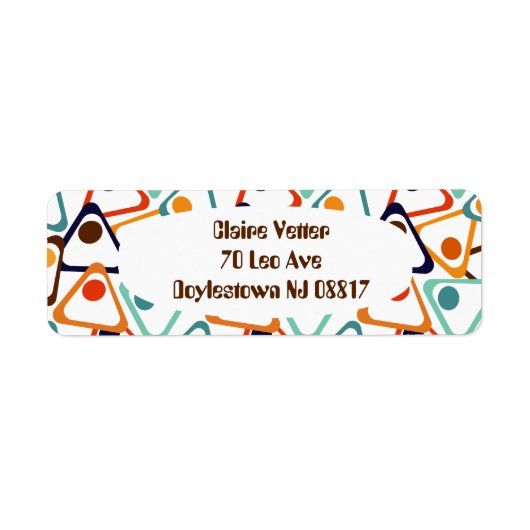 Kleine 70s Driehoeken Etiket (Voorkant)