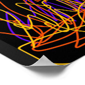 Kleine 8x8 "kleurrijke neon poster kunst (Hoek)