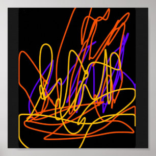 Kleine 8x8 "kleurrijke neon poster kunst