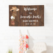 Kleine AA Baby Cowboy Western Welkom Baby Shower Spandoek (Insitu)