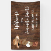 Kleine AA Baby Cowboy Western Welkom Baby Shower Spandoek (Verticaal)