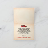 Kleine AA brandweerman Baby shower dank u kaart (Binnen)