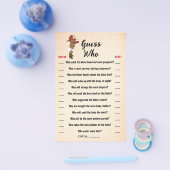 Kleine AA brandweerman raden wie Baby shower spel  Flyer (Enkel)