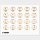 Kleine AA brandweerman rood Baby shower dank u Ronde Sticker (Vel)