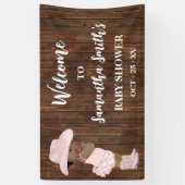 Kleine AA Cowgirl Western Welkom Baby Shower Spandoek (Verticaal)