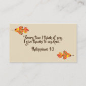 Kleine aangepaste dankbaarheid voor u merkt op dat visitekaartje (Achterkant)