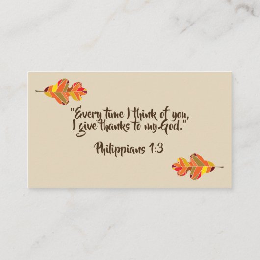 Kleine aangepaste dankbaarheid voor u merkt op dat visitekaartje (Achterkant)