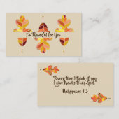 Kleine aangepaste dankbaarheid voor u merkt op dat visitekaartje (Voorkant / Achterkant)