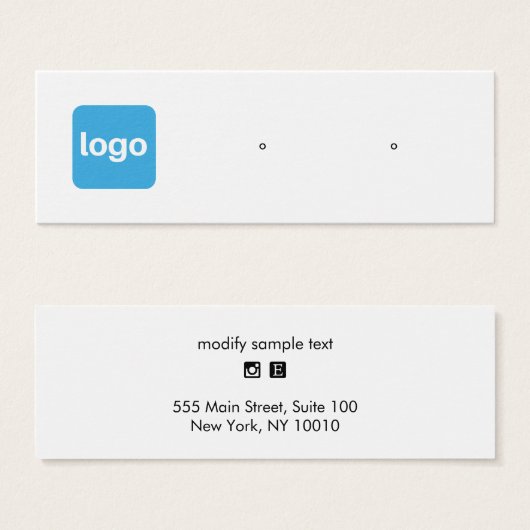 Kleine, aangepaste, Logo toevoegen met een weergav Mini Visitekaartjes (Voorkant /achterkant)