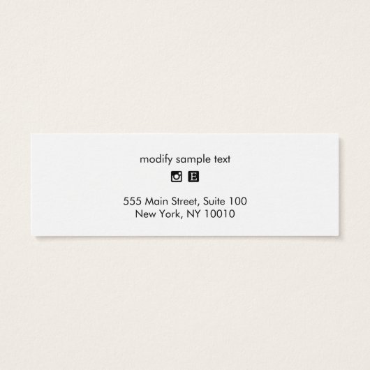 Kleine, aangepaste, Logo toevoegen met een weergav Mini Visitekaartjes (Achterkant)