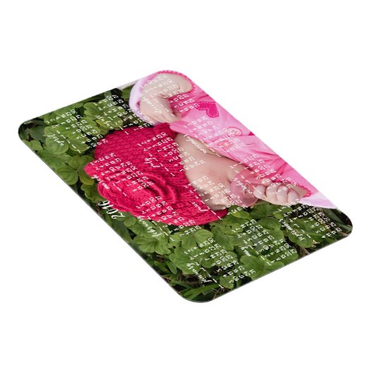 Kleine aangepaste magnetische kalender 2016 3x4 magneet (Rechterzijde)