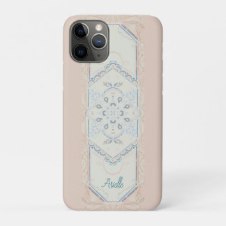 kleine Aangepaste naam Delicate Seashell Medallion Case-Mate iPhone Case