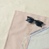 kleine, AANGEPASTE NAAM Delicate Seashell Strandlaken (In situ)