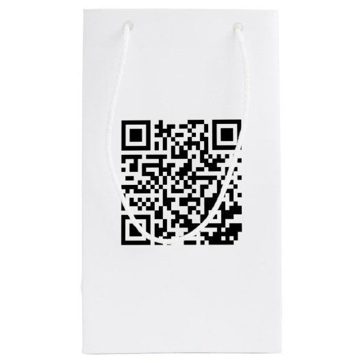 Kleine aangepaste tas met QR-code voor merkpromoti Klein Cadeauzakje (Achterkant)