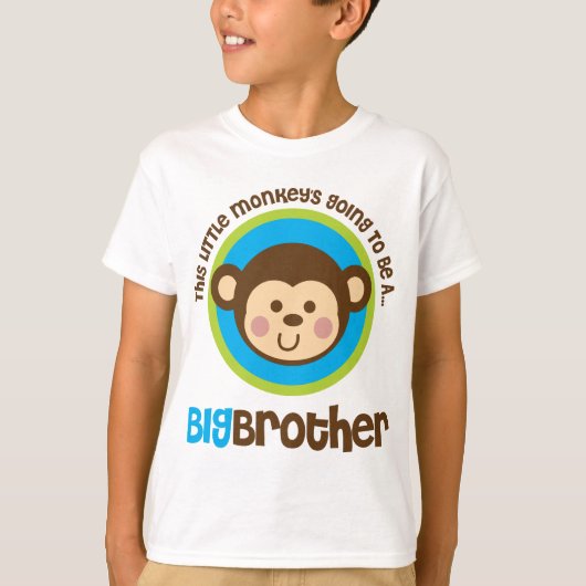 Kleine aap die een grote broer wordt t-shirt (Voorkant)