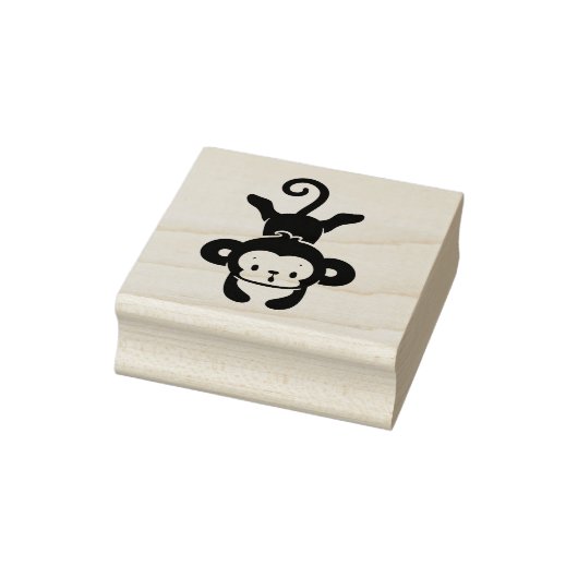 Kleine aap die gaat liggen rubberstempel (Stempel)
