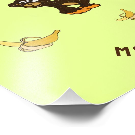 Kleine aap foto afdruk (Hoek)