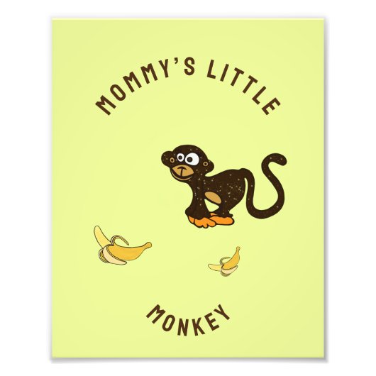 Kleine aap foto afdruk (Voorkant)