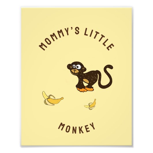 Kleine aap foto afdruk (Voorkant)