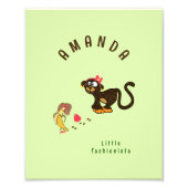 Kleine aap foto afdruk (Voorkant)