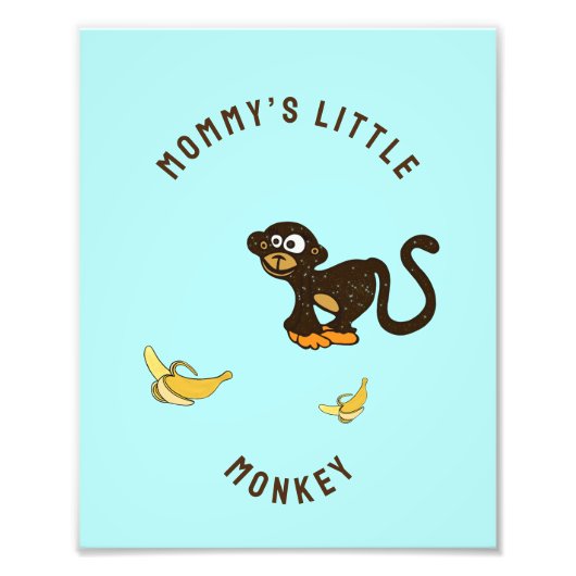 Kleine aap foto afdruk (Voorkant)